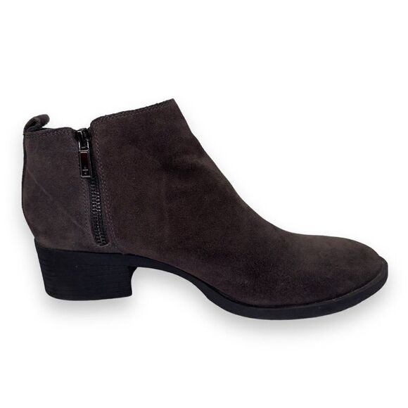 Kenneth Cole Levon Suede Ankle Zip Boots Grey Women's 8.5 - Picture 7 of 11